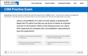 Scrum Master Exam Questions