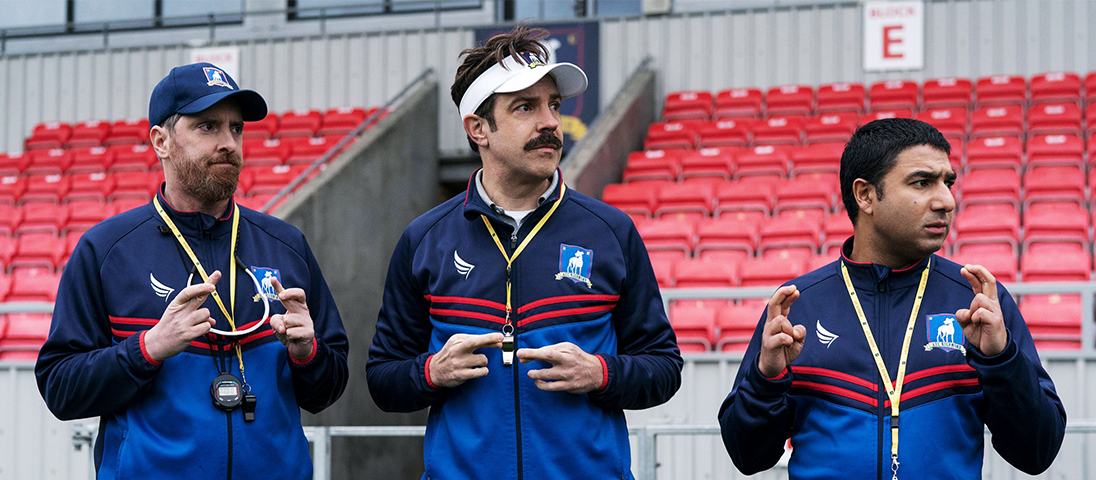 Ted Lasso on a Soccer Field